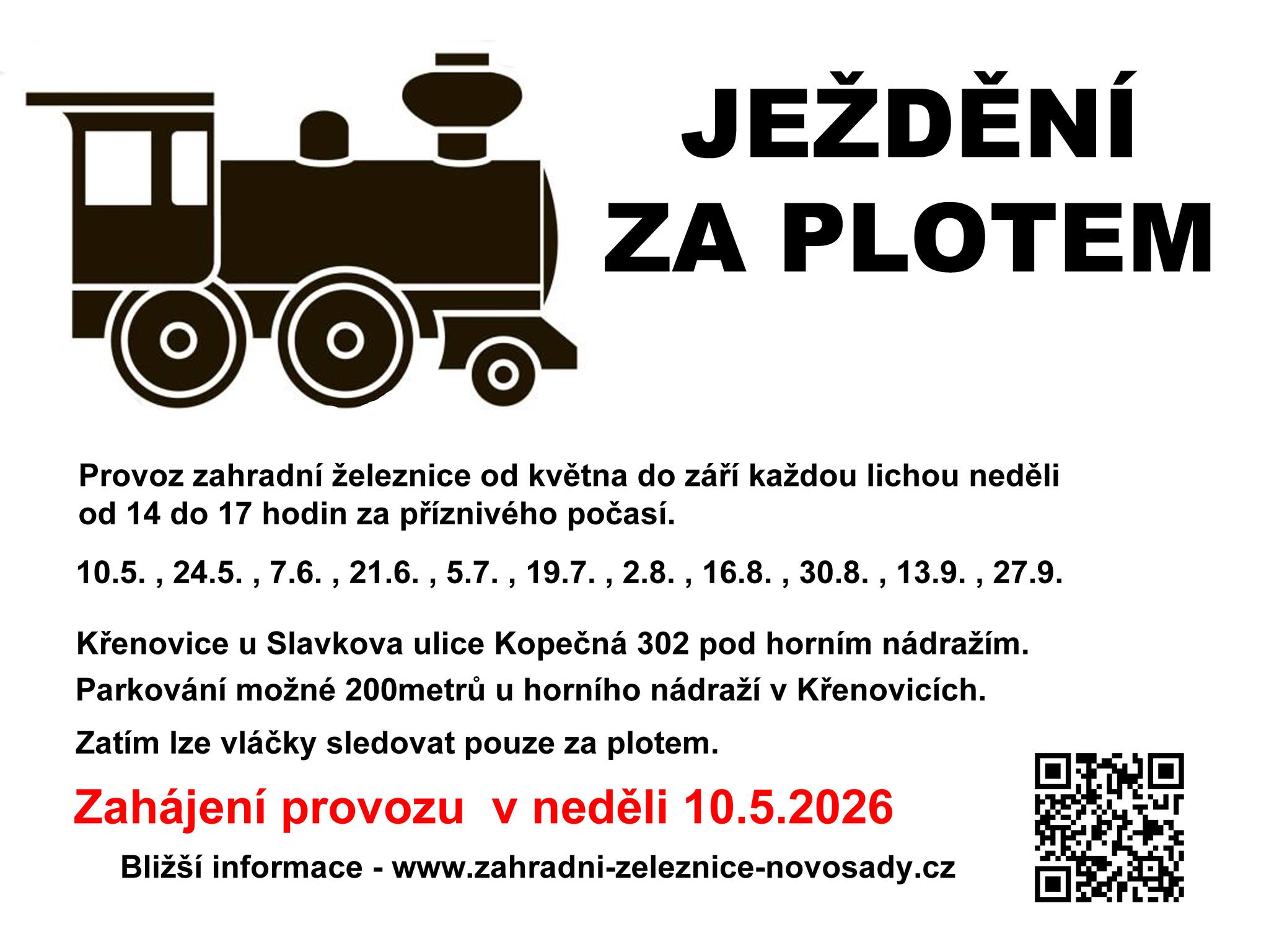 Ježdění za plotem Zahradní železnice Novosady 2026 (2)
